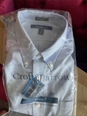 croft & barrow Light Blue Oxford Button-Down Dress Shirt